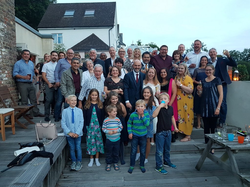 Group photo with the Harlequin family