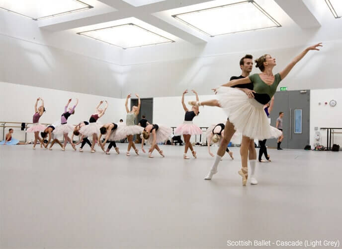 Harlequin floor designed for dance