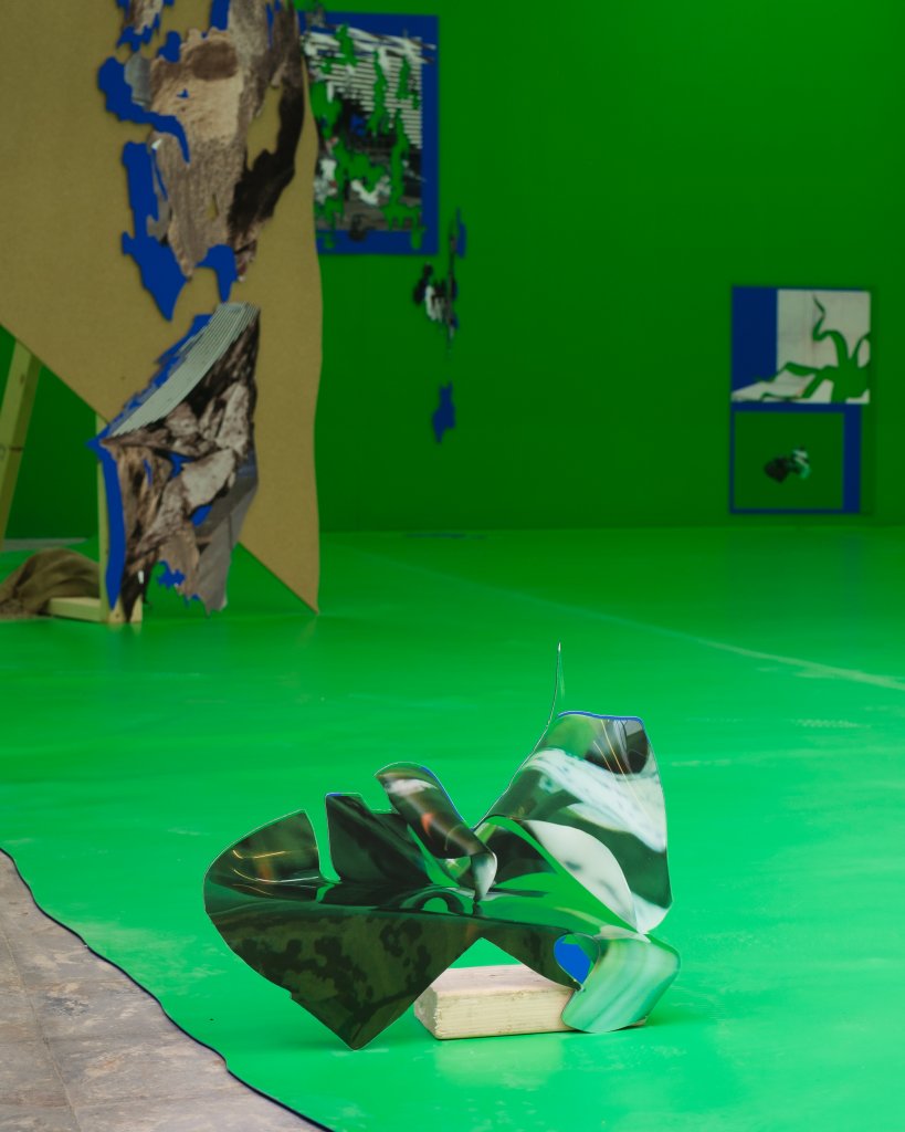 Detail of the chroma key section in Felicity Hammond's Remains in Development