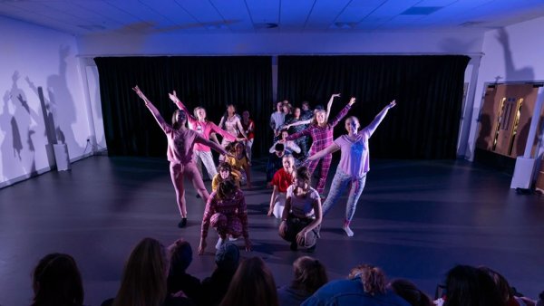 Students performing at Leeds City College