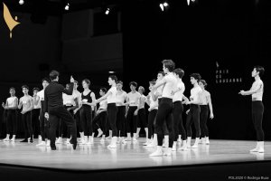 Rehearsal with male contestants