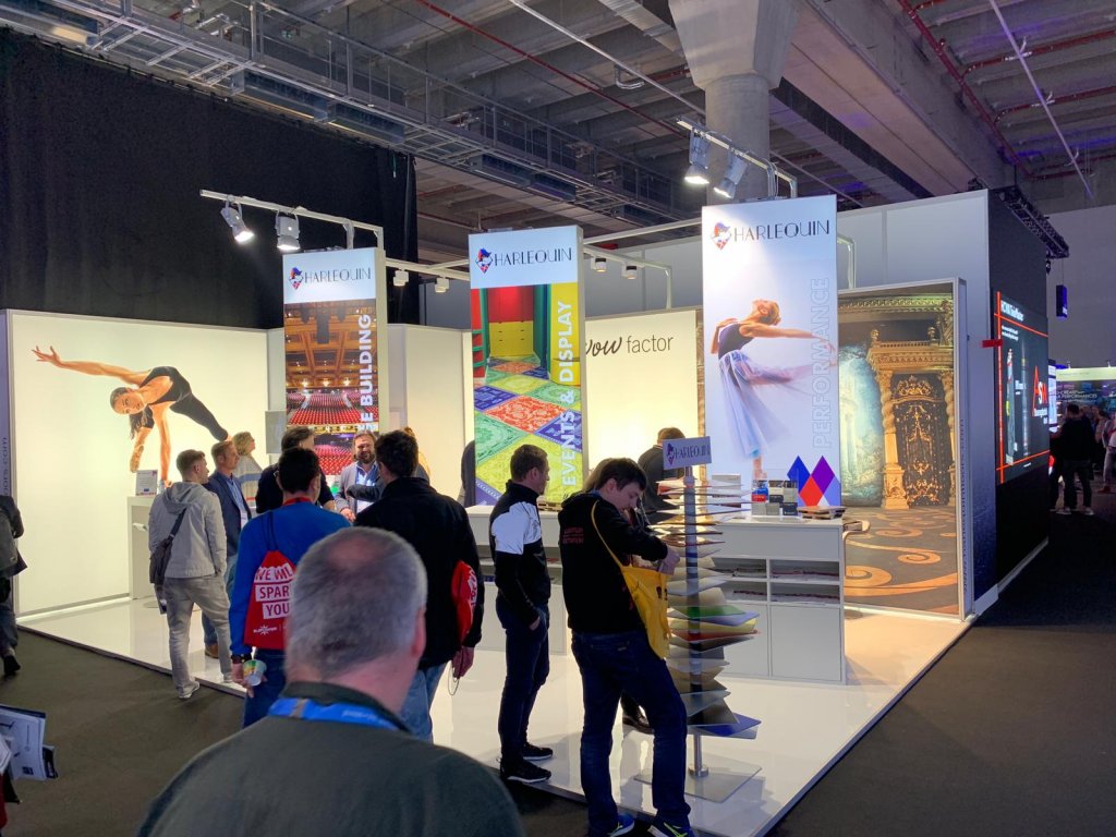 Busy Harlequin stand at last year's Prolight + Sound