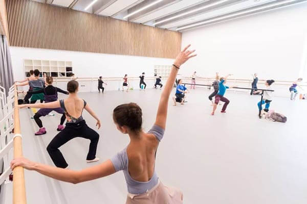 A rehearsal at the new London City Island, equipped with Harlequin performance floor