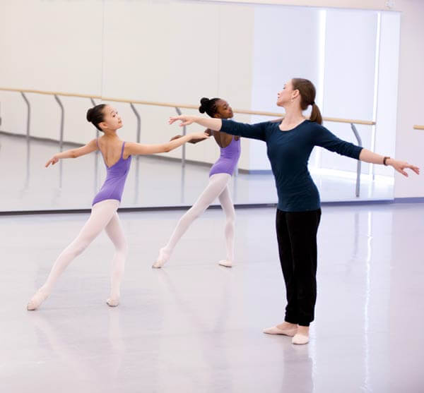 Ballet class on Harlequin floor at NBS Canada