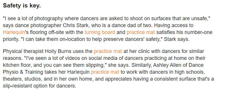 Dance Mag US 5 | Professional Sprung & Vinyl Dance Floors | Harlequin Floors